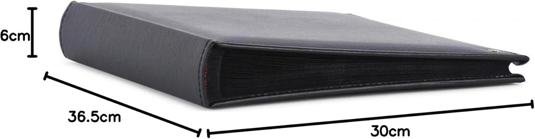 Henzo 1109208 Lonzo Fotoalbum, Andere, schwarz, 36.5 x 30 x 6 cm, Schwarz