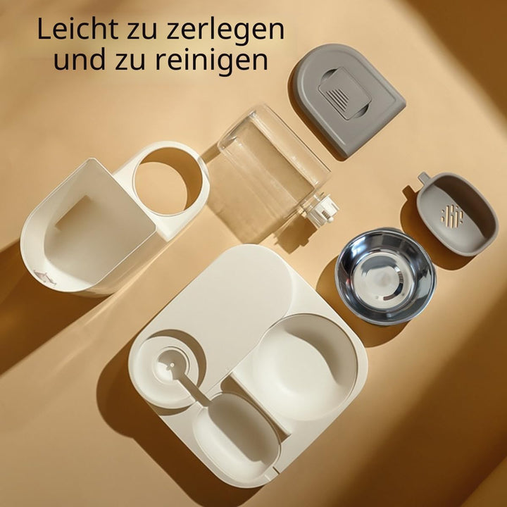 Little Bean® Automatischer Futterspender und Bewässerung, 2-in-1, automatischer 2,2 l Futterspender,