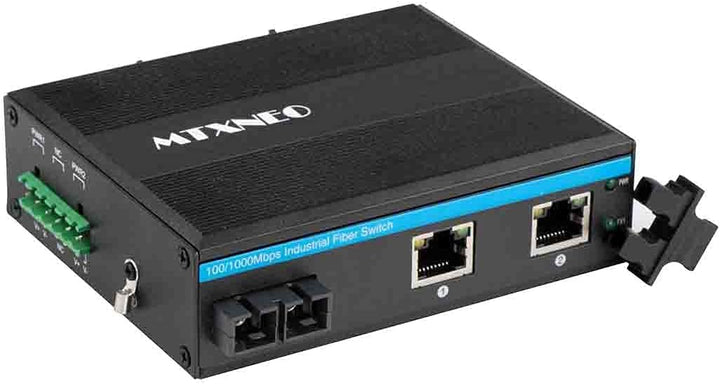 Mini Industrial Fiber Switch Gigabit Outdoor Netzwerk Switch Din Rail Montage 1 SC Fiber Port und 2