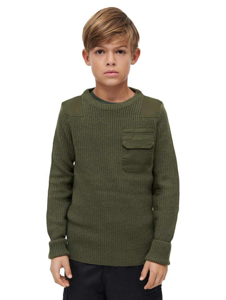 Brandit Kids BW Pullover, Grössen 122 bis 176 122-128 Olive, 122-128 Olive