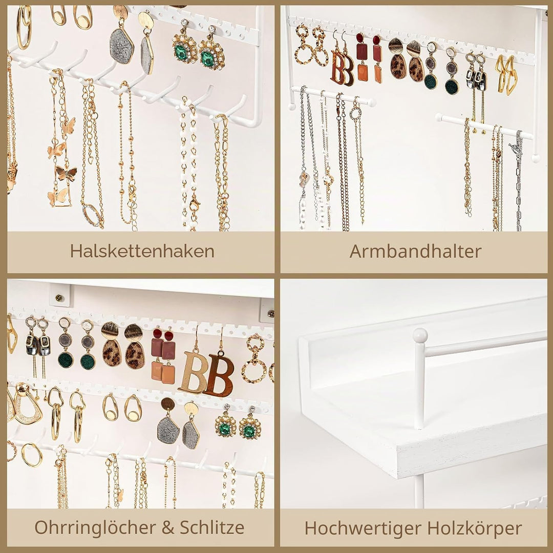 Lolalet 2 Stück hängend Schmuck Organizer Kettenaufhänger Wand Schmuckhalter, Wandmontierte Schmucka