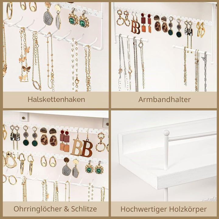 Lolalet 2 Stück hängend Schmuck Organizer Kettenaufhänger Wand Schmuckhalter, Wandmontierte Schmucka