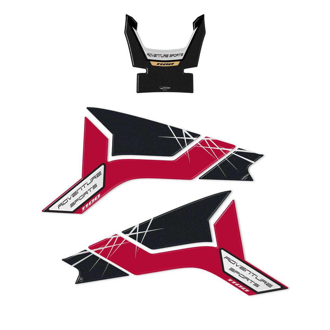 labelbike - KIT 3 Aufkleber 3D Motorrad Tank kompatibel mit Honda Africa Twin Adventure 1100 L.