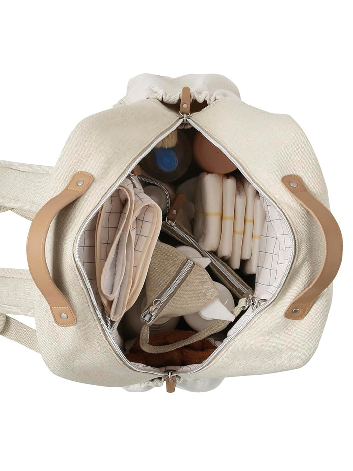 VERTBAUDET Bergen Wickelrucksack, naturfarben Gebrochenes Weiss, Gebrochenes Weiss
