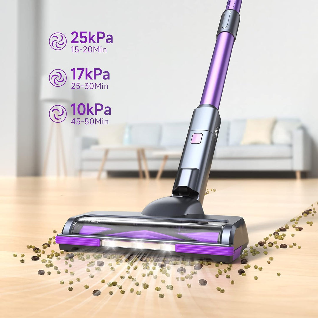 Lubluelu Cordless Vacuum Cleaner, 50-Minute Runtime Bendable Vacuum Wand Self-Standing Stick Electri