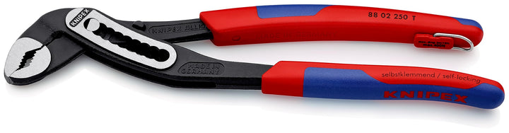 KNIPEX Alligator, Wasserpumpenzange | Rohrzange, Chrom-Vanadium mit schlanken 2K-Griffen und Befesti