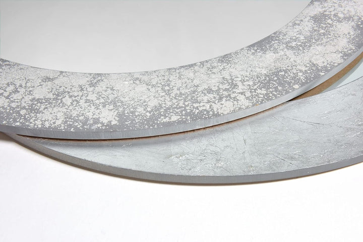 nielsen HOME Wandspiegel Nevio, Silber, MDF, ca. ø 50 cm rund Silber 50 x 50 cm, Silber 50 x 50 cm