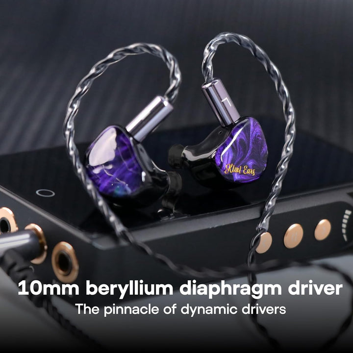 LINSOUL Kiwi Ears Cadenza 10mm Beryllium Dynamic Driver IEM 3D Printed with Detachable Interchangeab