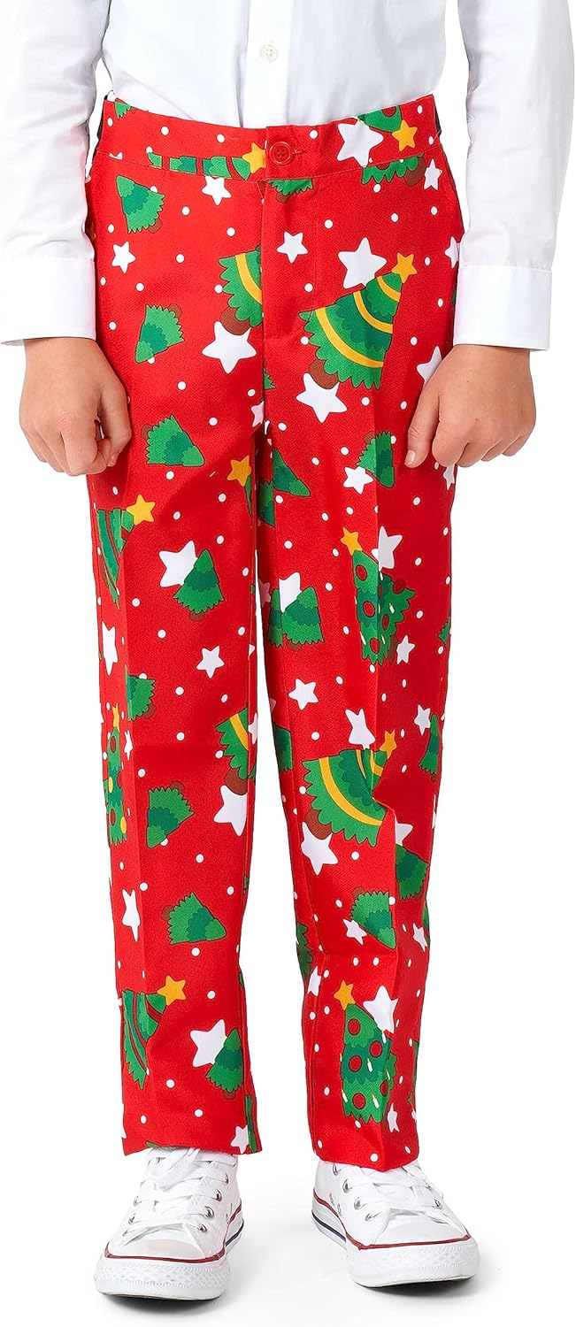 Suitmeister Weihnachtsanzug für Jungen - lustige hässliche Weihnachtskleidung mit echten Lichtern -