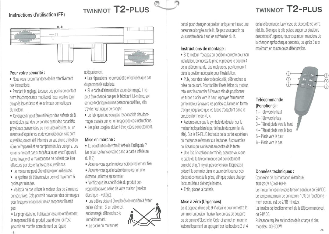 Okin Ersatz-Fernbedienung für Krankenhausbetten und verstellbares Bett 6 Button For Hospital Bed, 6