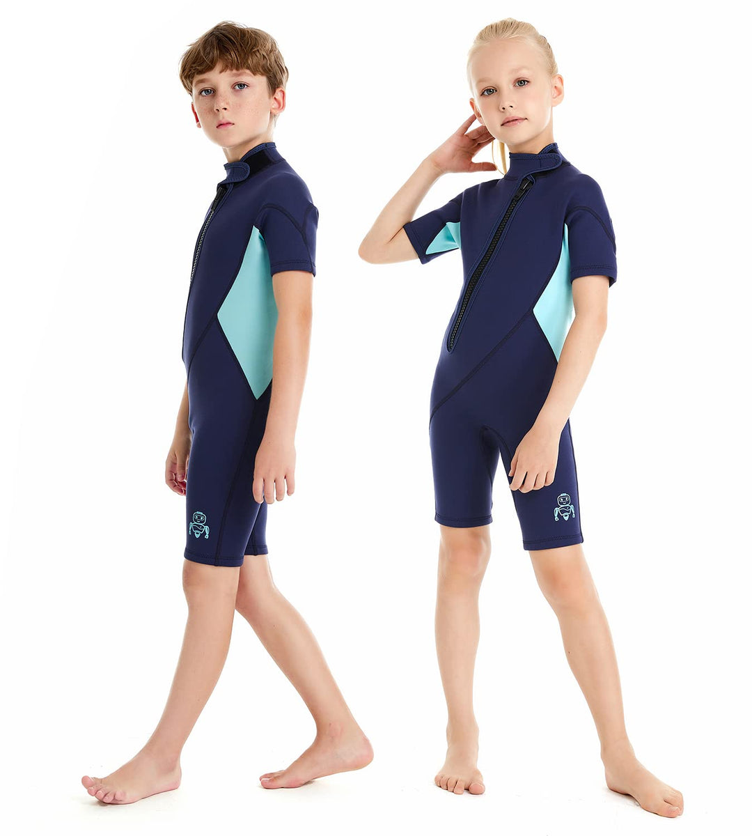 Summshall Neoprenanzug Kinder，2MM Neopren Shorty Wärmender Badeanzüge für Mädchen Jungen Thermal Tau
