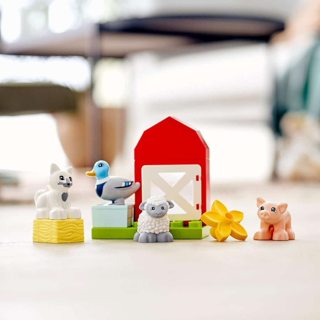 LEGO DUPLO Town Farm Animal Care 10949 Imaginative Build-and-Play Toy for Toddlers; Buildable Farm P