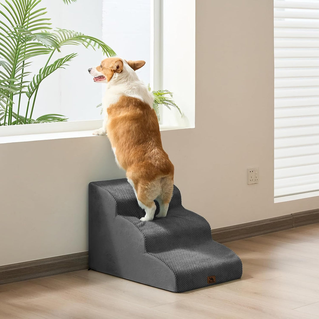 Hundetreppe für kleine Hunde, 3 Stufen 40cm Hoch Haustiertreppe, Waschbar rutschfest, Katzentreppe f