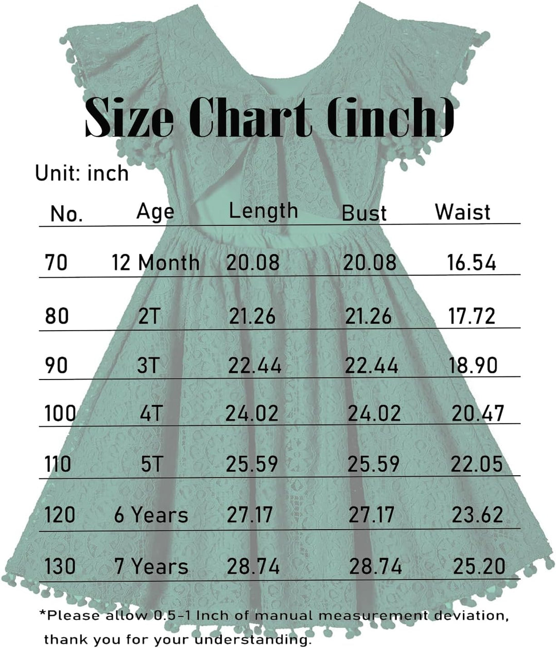 Beganly Mädchen Elegante Prinzessin Spitzenkleid Kleinkind Vintage Pom Pom Flatterärmel Party Kleide