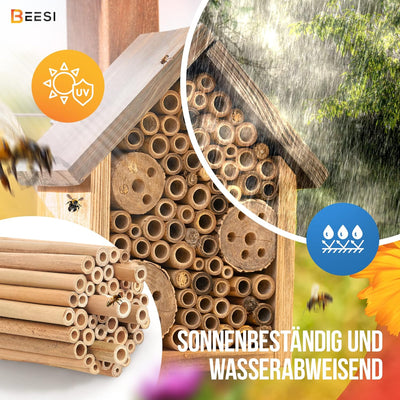 BEESI Bambusröhrchen für Insektenhotel I 14 cm Länge I Bambus für Bienenhotel I Füllmaterial Wildbie