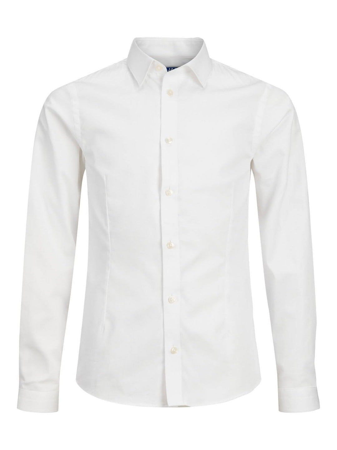 JACK & JONES Jungen Jprparma Shirt L/S Jr STS Hemd 128 Weiss, 128 Weiss