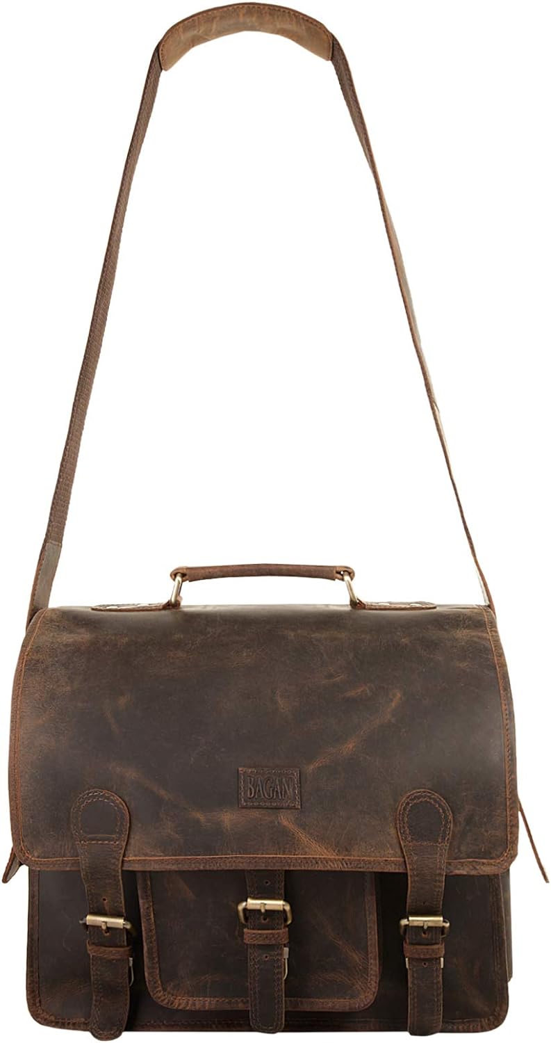 BAGAN Aktentasche echt Leder braun Damen - 020785