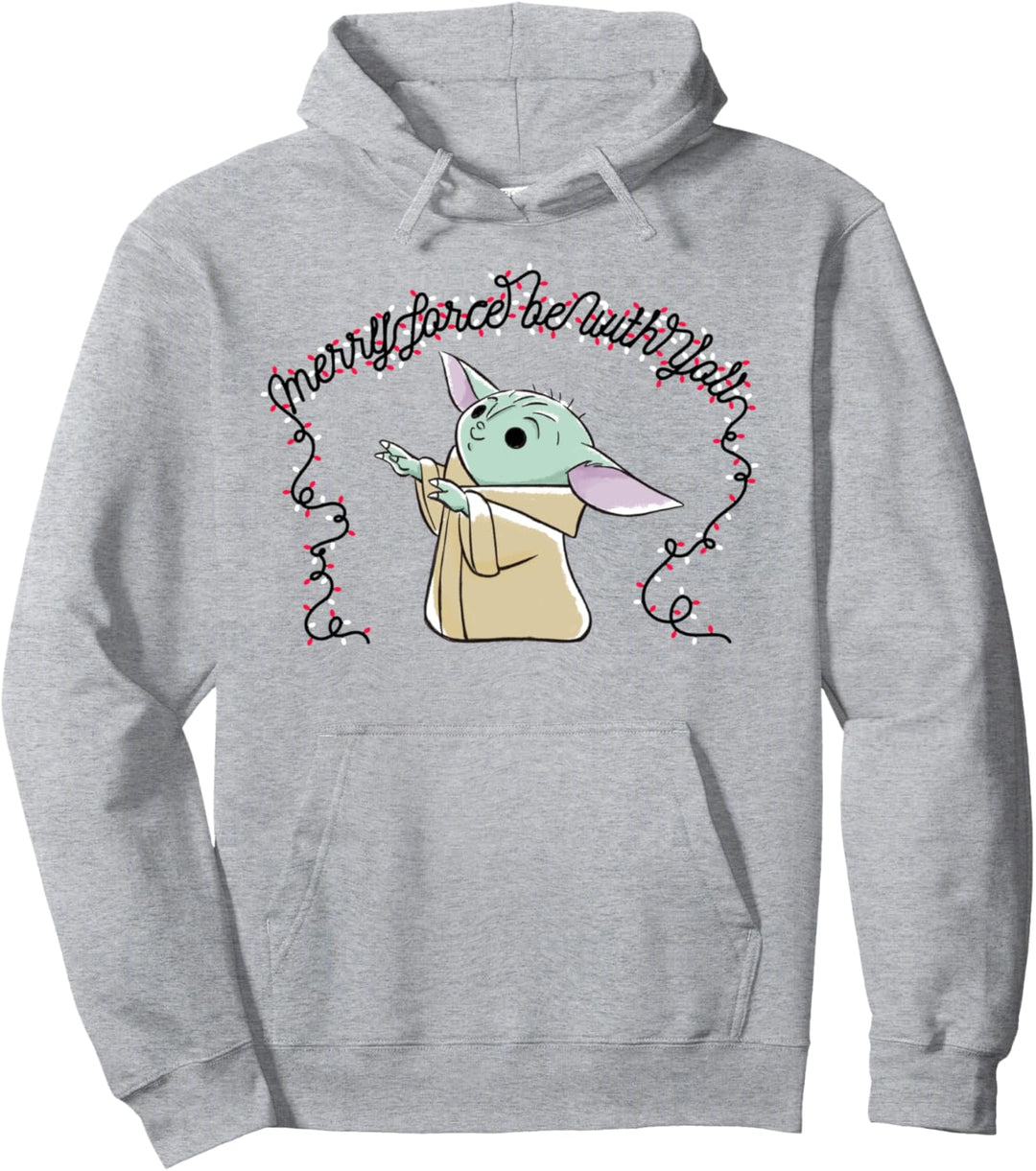 Star Wars Mandalorian The Child Merry Force With You Pullover Hoodie