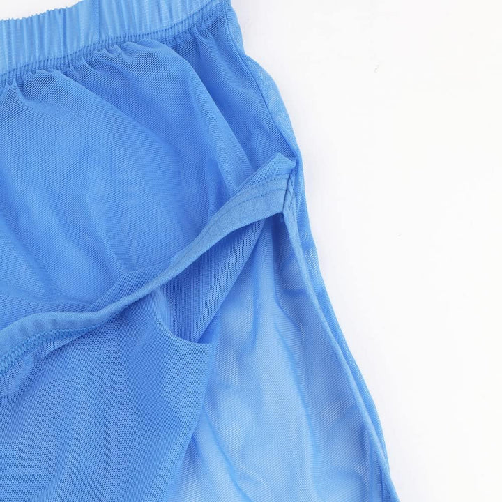 Herren Boxershorts Transparent Leicht Luftig Atmungsaktiv Bequem Geeignet für den Sommer Blau L, Bla