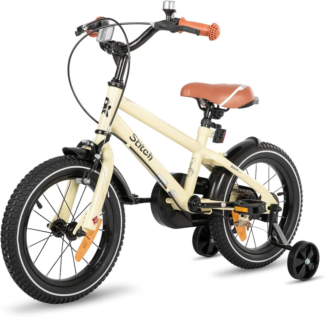 STITCH Kinderfahrrad für 3-9 Jahre Mädchen & Jungen, 14/16/18 Zoll Kinderfahrrad mit Stabilisatoren
