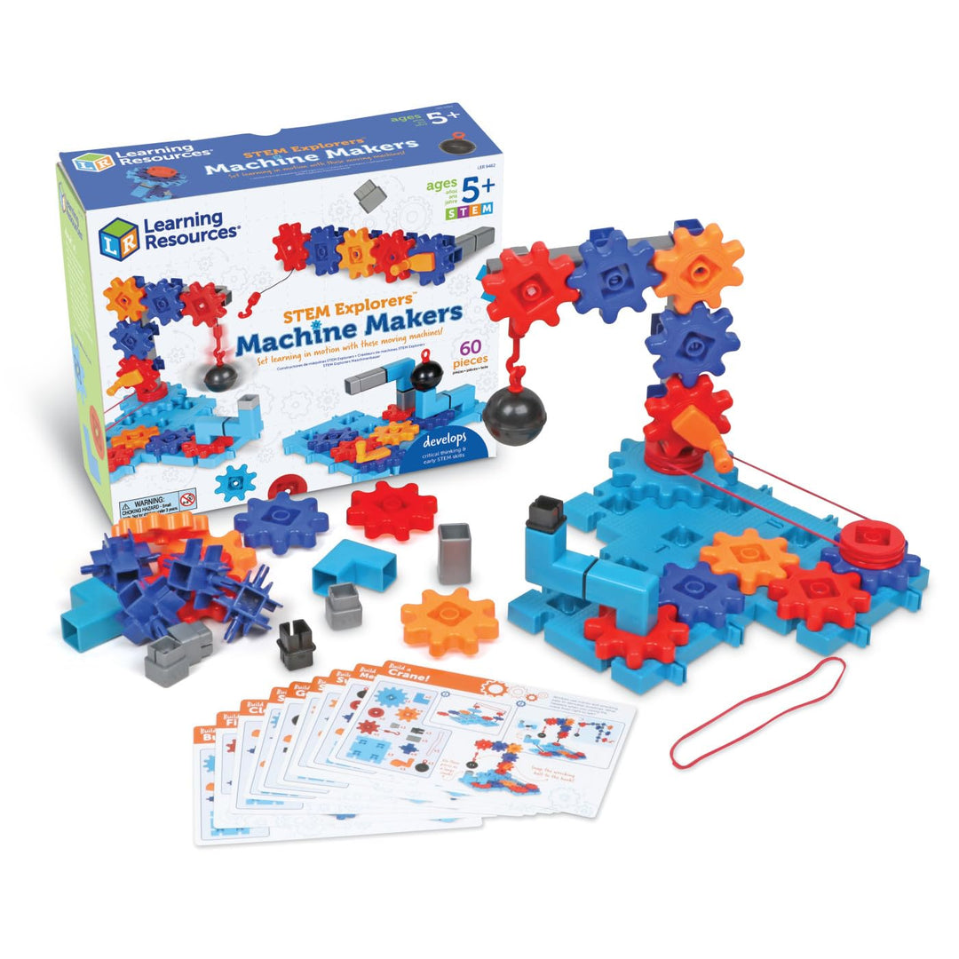 Learning Resources STEM Explorers Maschinenbauer, 50-teilig, ab 5 Jahren, Mint-Spielzeug, Mint-Bausp