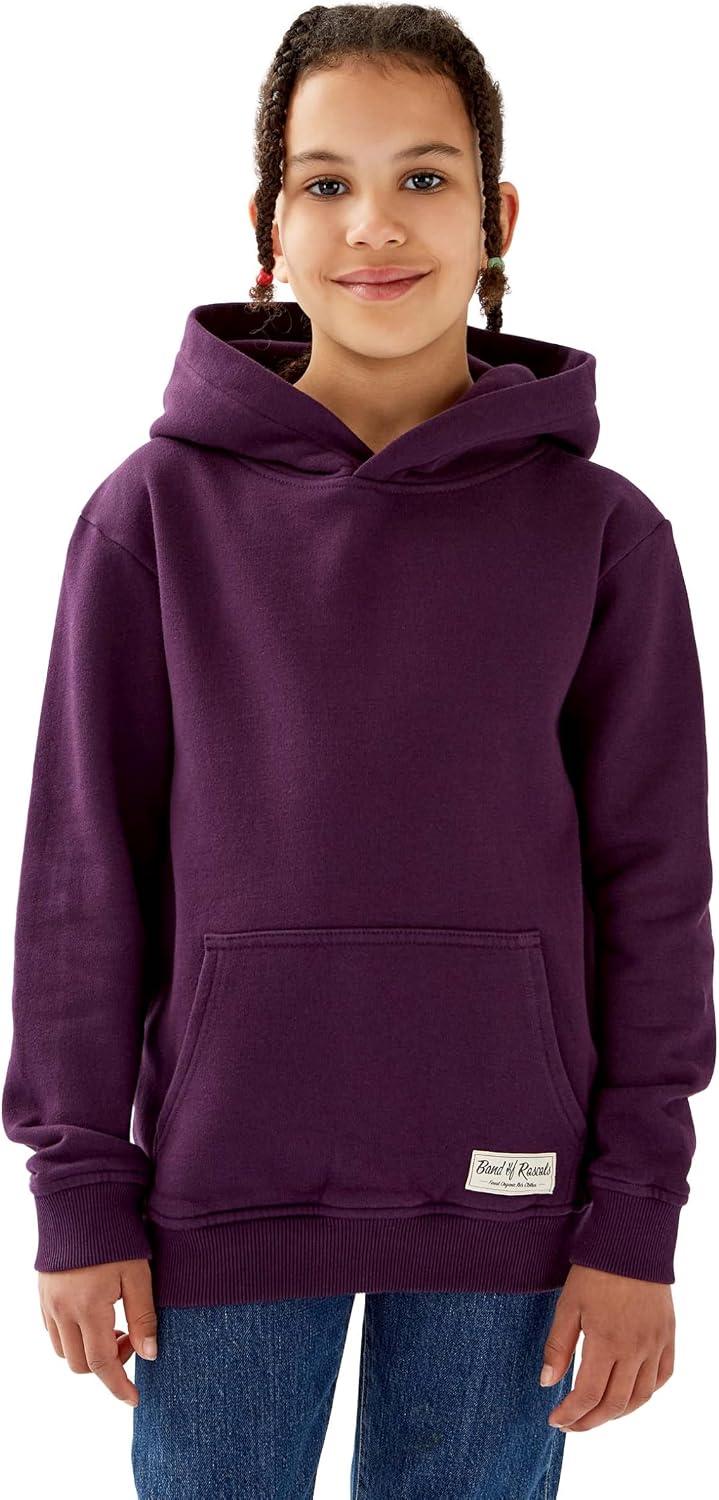 Band of Rascals Kinder Kapuzenpullover Plain aus Bio-Baumwolle 98-104 Dark-purple, 98-104 Dark-purpl