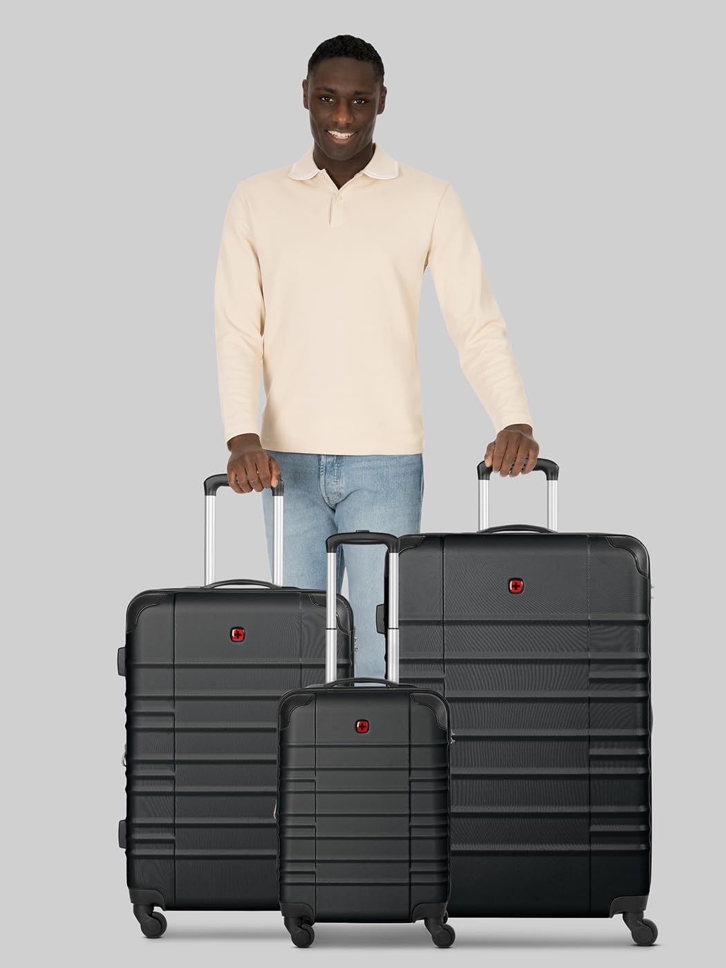 WENGER Koffer-Set 3-teilig für Damen und Herren | Reise-Trolleys 51 x 30 x 75 cm aus hochwertigem, s
