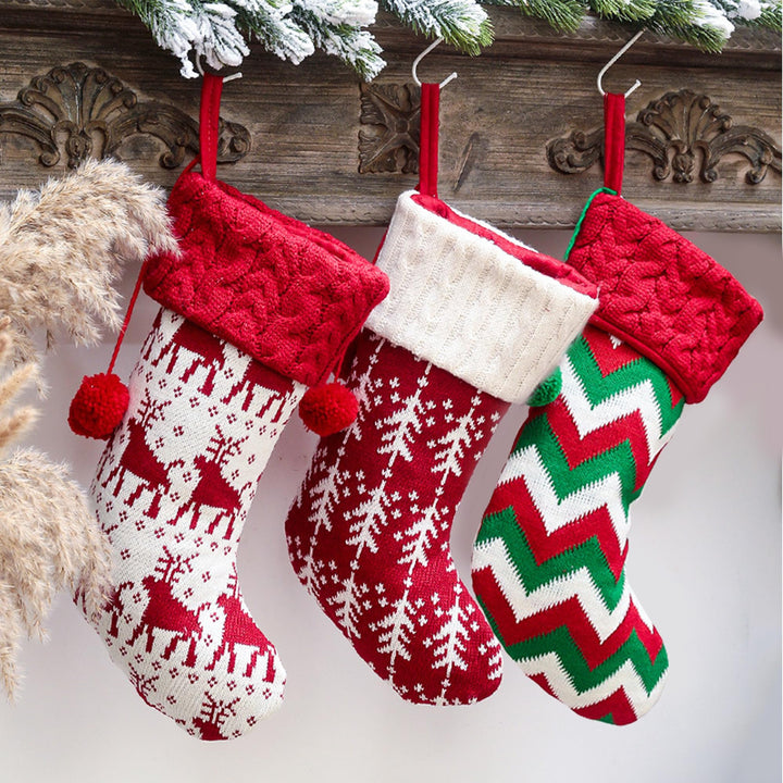 Weihnachtsstrumpf 3er Set,Weihnachtsdeko Grosse,Weihnachtsstrümpfe Personalisierte zum Befüllen und