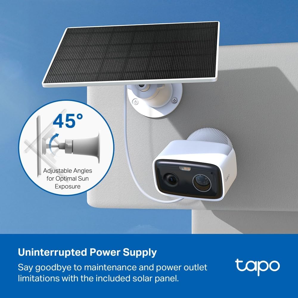 Tapo C400 KIT 1080p Solar Überwachungskamera für aussen, Farbnachtsicht, WLAN 2,4 GHz, Zwei-Wege-Aud