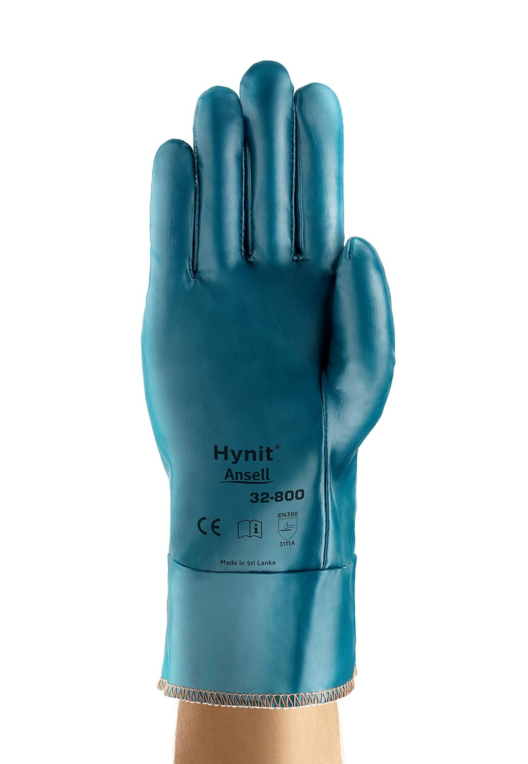 Ansell Hynit 32-800 Öl abweisende Handschuhe, Mechanikschutz, Blau, Grösse 9 (12 Paar pro Beutel) 9