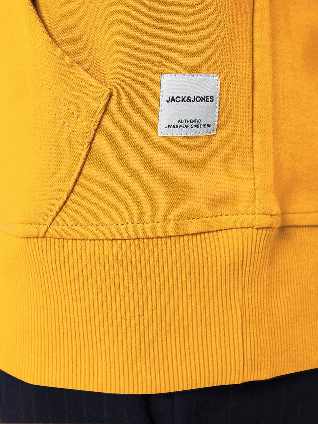 JACK & JONES Male Kapuzenpullover Einfarbig Kapuzenpullover S Golden Orange, S Golden Orange