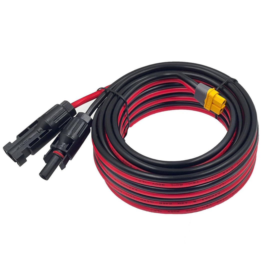 ZkeeShop Solarkabel 10AWG Kabel Solarstecker auf XT60 Adapter 6mm2 Kabel Solar Solarpanel Kompatibel