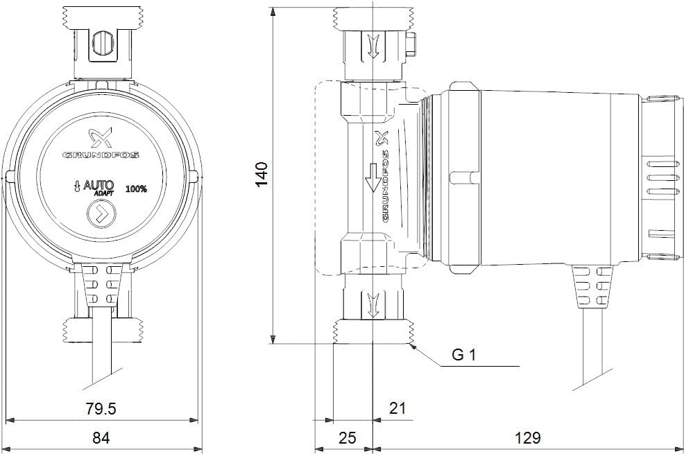 GRUNDFOS Zirku.pumpe COMFORT 15-14 BXA PM 1x230V G1 DACH