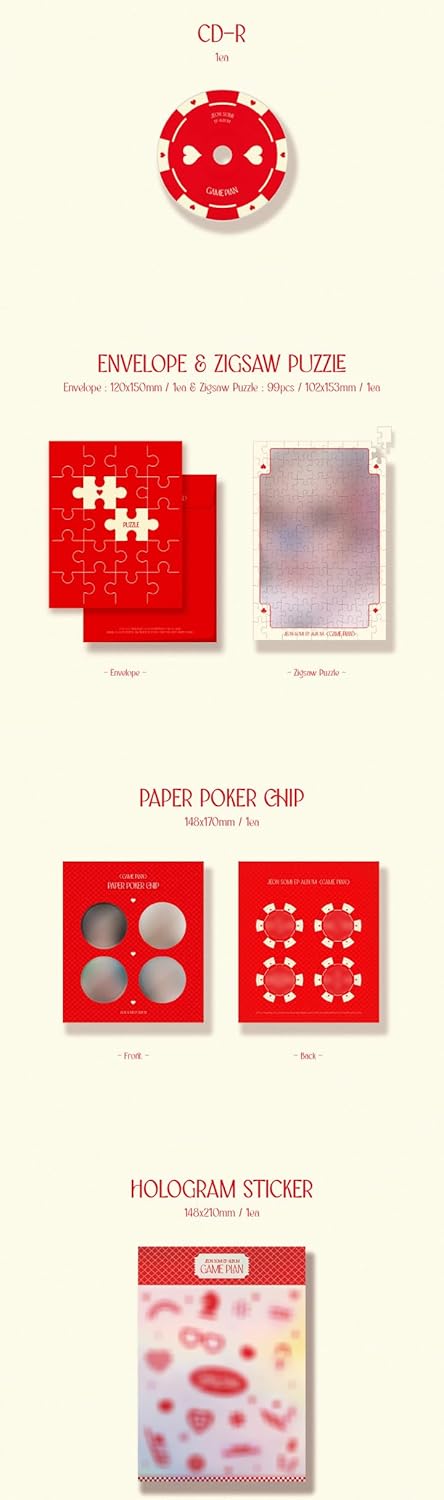 Jeon Somi GAME PLAN EP Album Contents+Photocard+etc+Tracking Sealed SO MI (PHOTOBOOK SET(Red+Black))