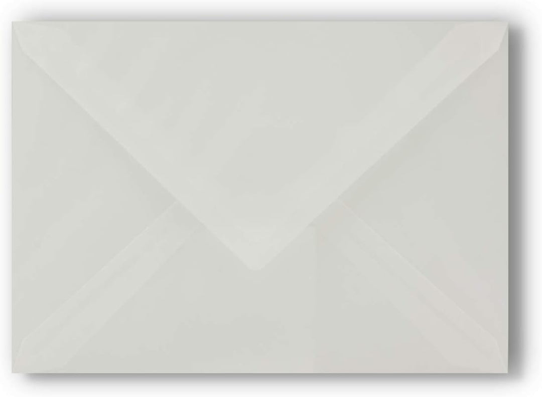 50x Briefumschläge in Transparent - DIN C5 Kuverts 22,9 x 16,2 cm - Nassklebung ohne Fenster - Weihn