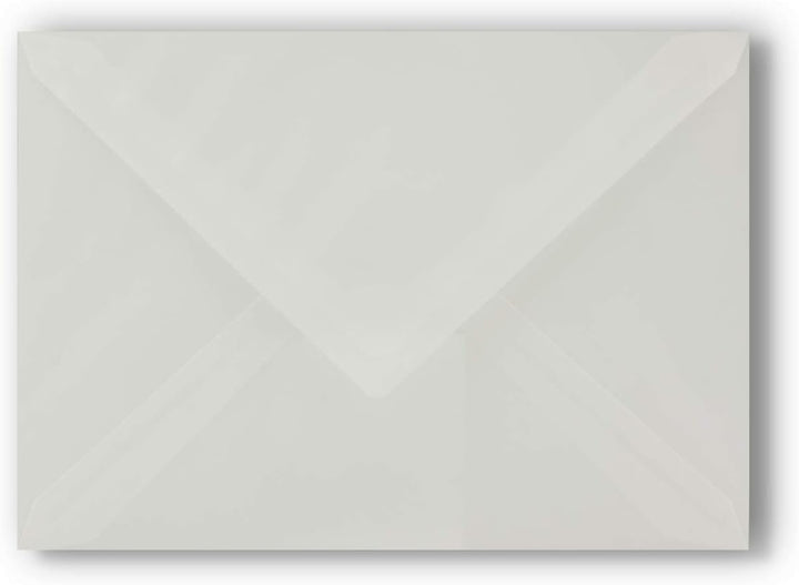 50x Briefumschläge in Transparent - DIN C5 Kuverts 22,9 x 16,2 cm - Nassklebung ohne Fenster - Weihn
