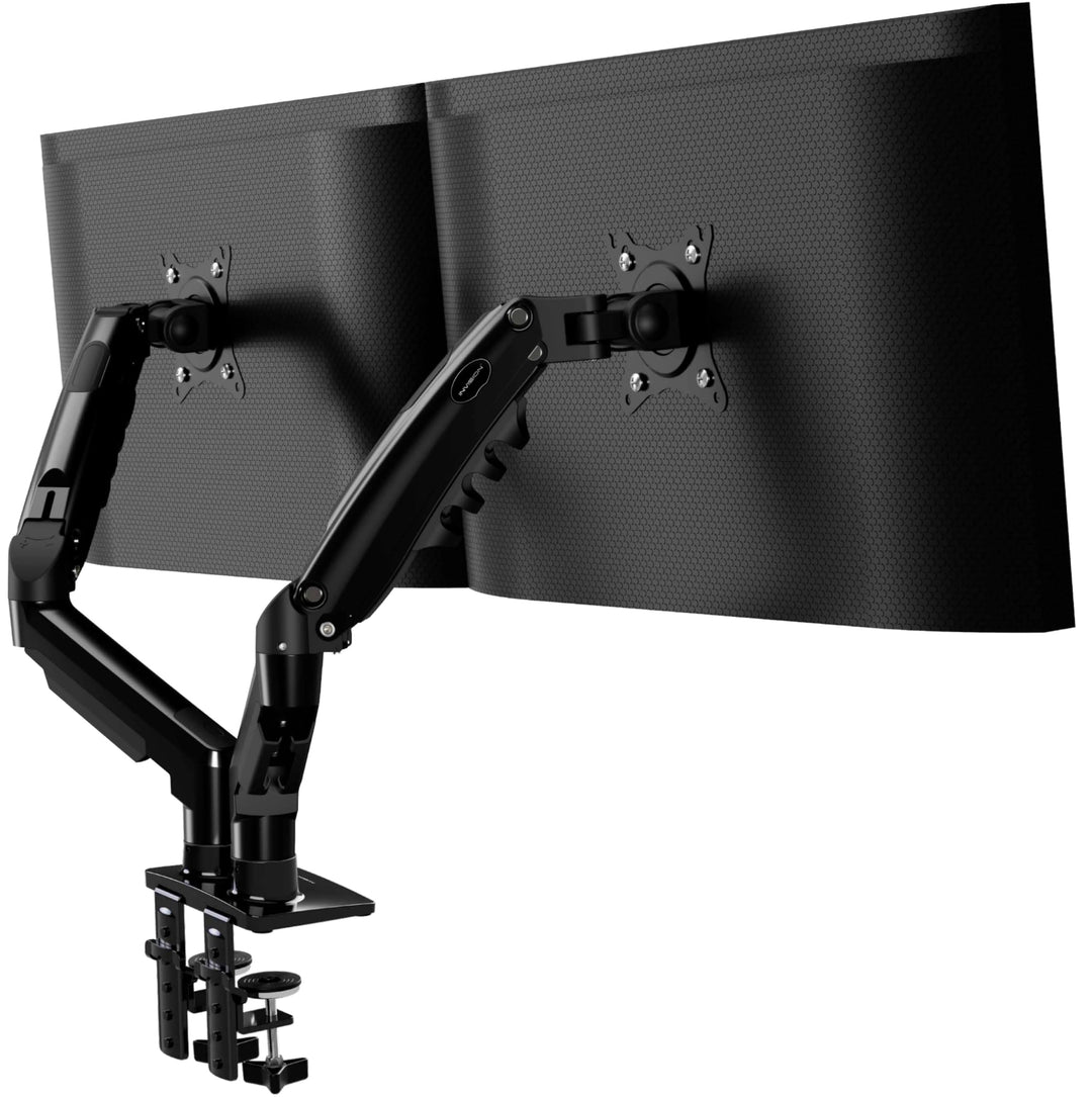 Invision Monitor Halterung 2 Monitore für 19 bis 32-Zoll-Bildschirme – VESA 75 &amp; 100 mm Schreibtisch