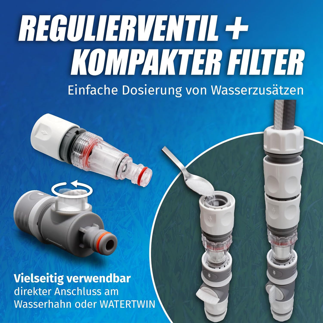 MaJoCompTec® CONNECT-30 Wohnmobil Wasser Tank Set| Caravan Einfüllstutzen Tankdeckel Zubehör (Anschl