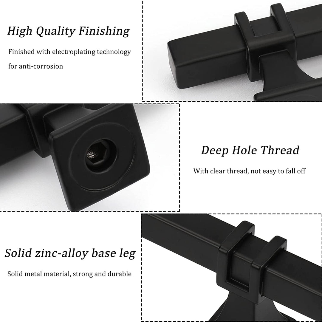 LONTAN 10 Stück Küchengriffe Schwarz Möbelgriffe Schwarz 96mm Schrankgriffe Schwarz Griffe für Küche
