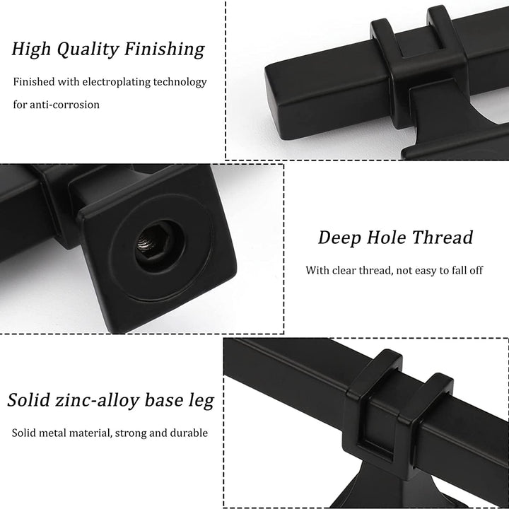 LONTAN 10 Stück Küchengriffe Schwarz Möbelgriffe Schwarz 96mm Schrankgriffe Schwarz Griffe für Küche