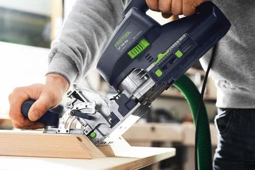 Festool Dübelfräse DF 700 EQ-Plus DOMINO XL (mit DOMINO Fräser, Zusatzanschlag, leere Dübelbox, Gabe