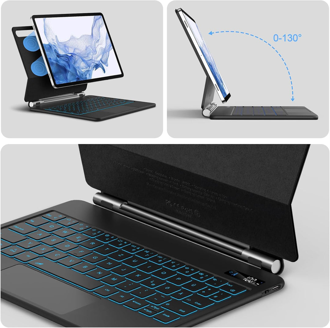 Bettdow für Samsung Galaxy Tab S10 Lite/Tab S10 FE/Tab S9 FE 10.9" und Tab S9 11" Tastatur Hülle, Sc