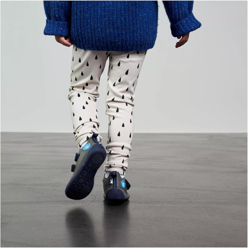 Affenzahn Barfussschuh Leder Buddy mit Klettverschluss Weich rutschfest Flexibel Reflektierend für J