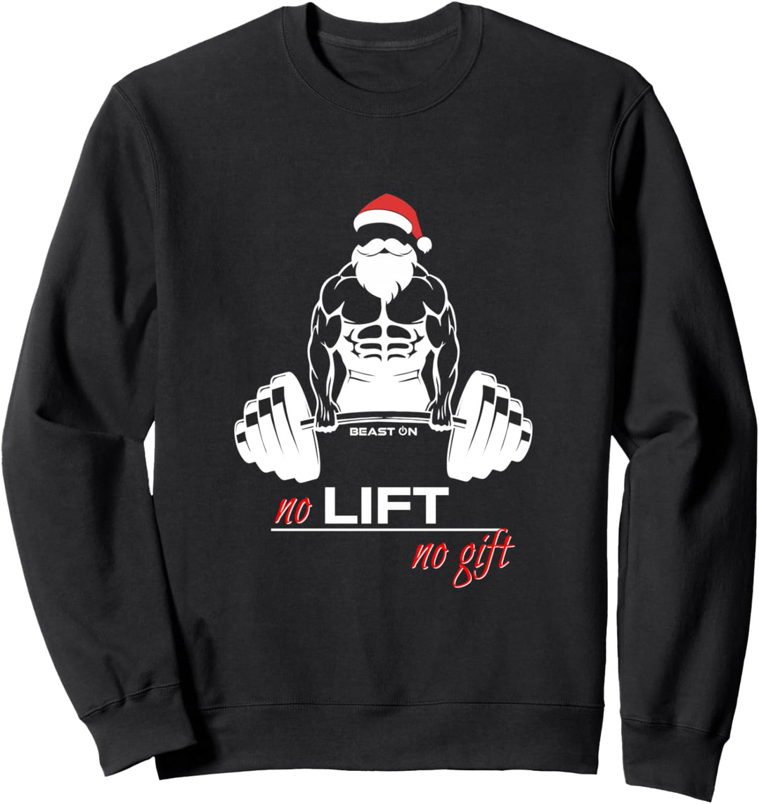 No Lift Lustige Gym Weihnachten Sprüche Fitness Motivation Sweatshirt