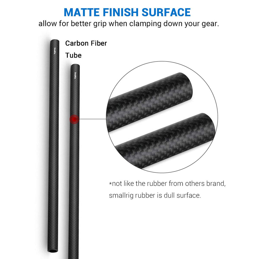 SMALLRIG DSLR Rigs 15mm Carbon Fiber Stangen - 30cm / 12inch (2 Stück) - 851 12 inch/ 30cm, 12 inch/