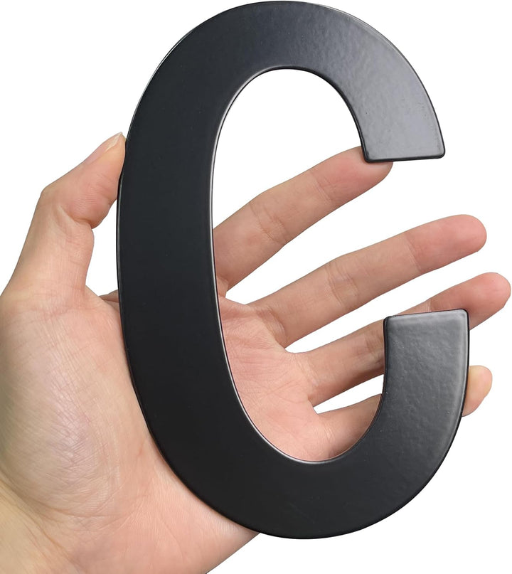 HASWARE 304 Edelstahl Moderne Hausnummer 6 Zoll/15cm Stilvolle Tür Alphabet Plakette für Strasse Hom