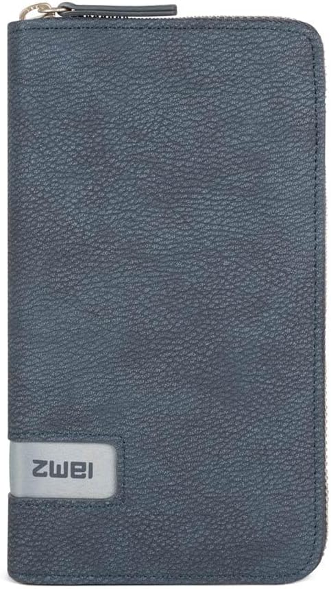 zwei Mademoiselle Wallet Damengeldbörse 19 cm, Nubuk-blue (Blau),, Nubuk-blue