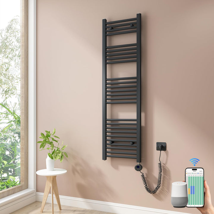 Heilmetz Smart WiFi Badheizkörper Elektrisch 140x40cm Elektrischer Handtuchtrockner mit Thermostat u