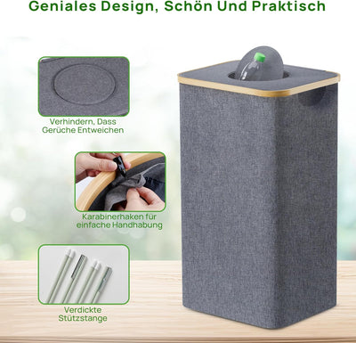 SKELO Pfandflaschen Sammelbehälter, Pfandflaschen Aufbewahrung, Flaschensammler Integrierter Trageta