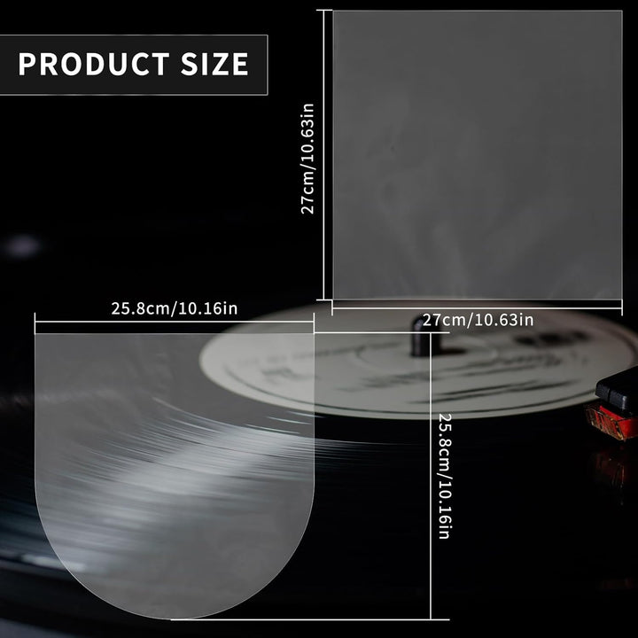 MayRecords 25,4 cm (10 Zoll) Vinyl-Schallplatten-Innenhüllen und Aussenhüllen, antistatische Kunstst